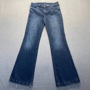 BCBGMAXAZRIA Bootcut Denim Jeans Women's Size 31 Blue Dark Wash Whisker